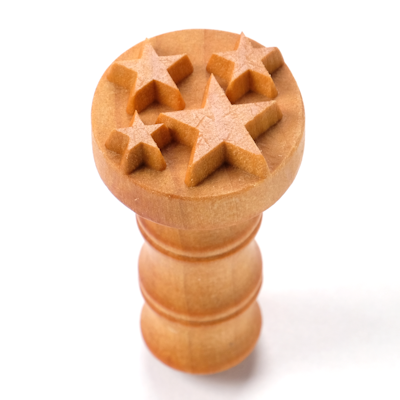 MKM Stars 2.5cm wood stamp